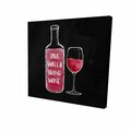 Fondo 16 x 16 in. Save Water Drink Wine-Print on Canvas FO3336843